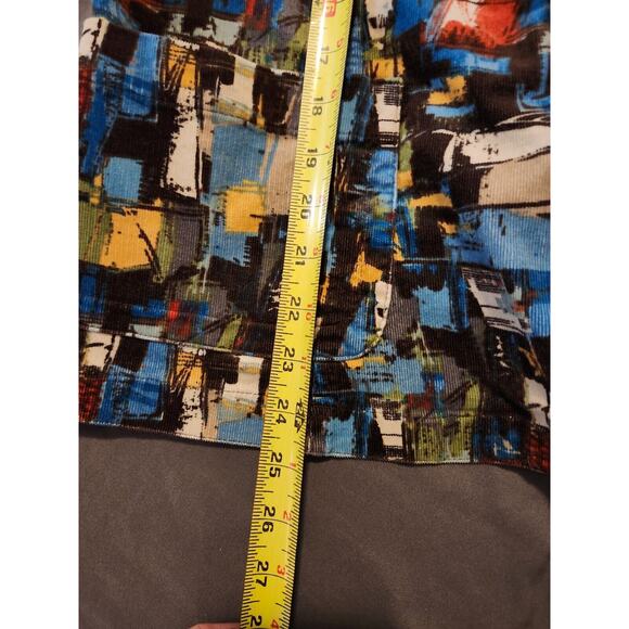 Christopher & Banks Jacket Women’s XL Corduroy Multi Color Button Front Vintage - Picture 10 of 11